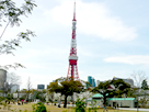 東京タワーが見える都会の商用可能な無料フリー写真素材